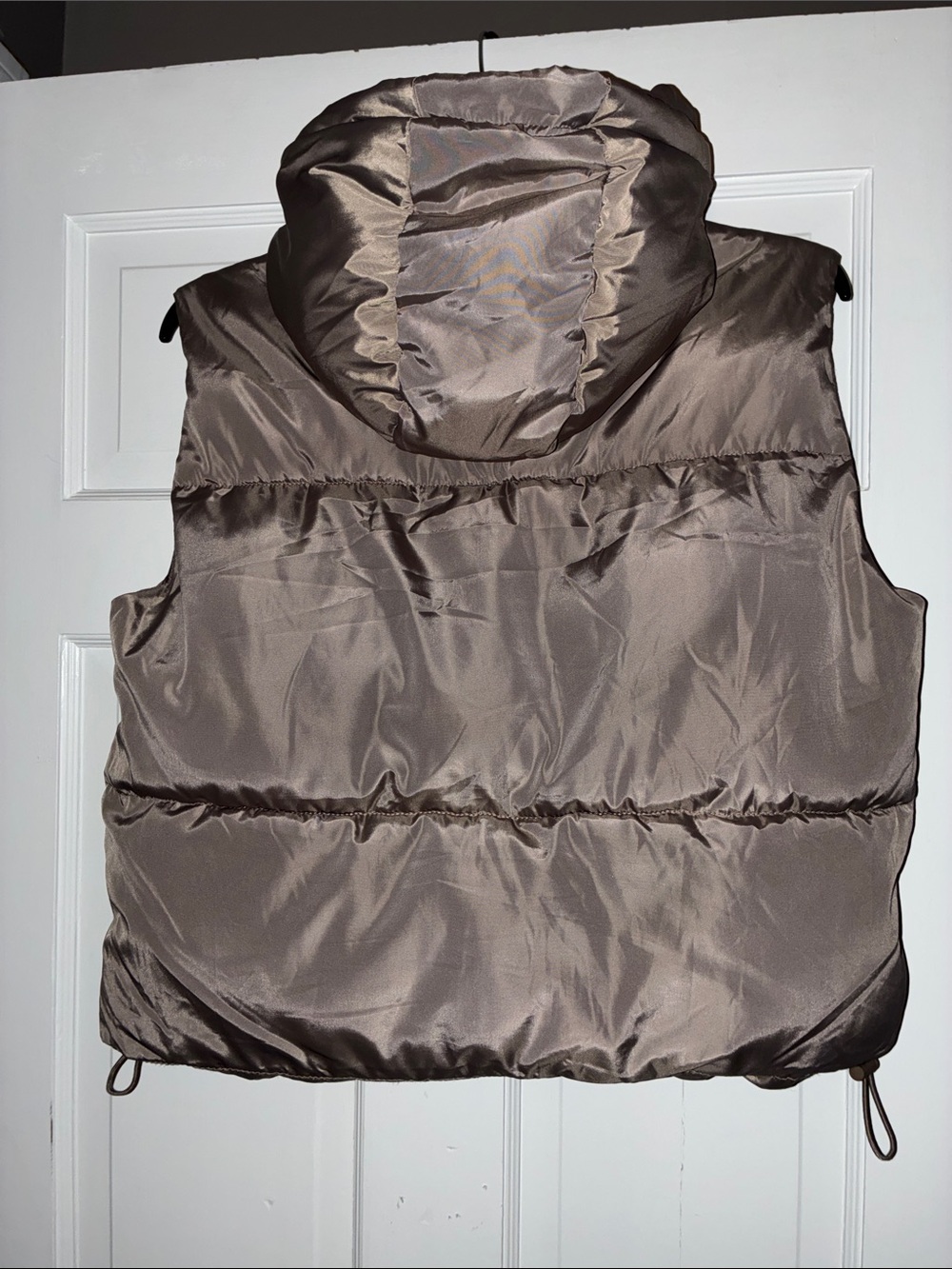 Charlotte Russe Taupe Puffer Vest - Picture 2 of 2